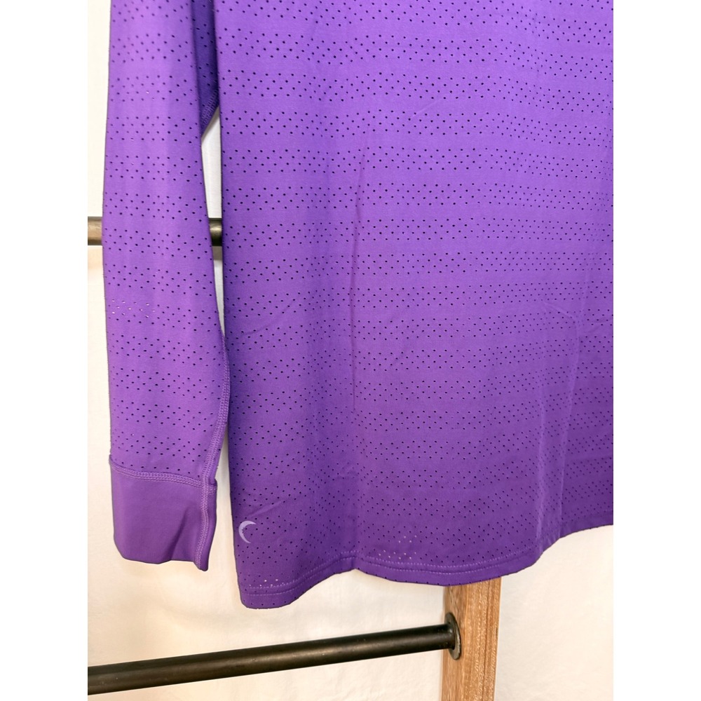 Zyia Active Purple Perforated Long Sleeve Training Top Women Large L Crew Neck - Picture 4 of 8
